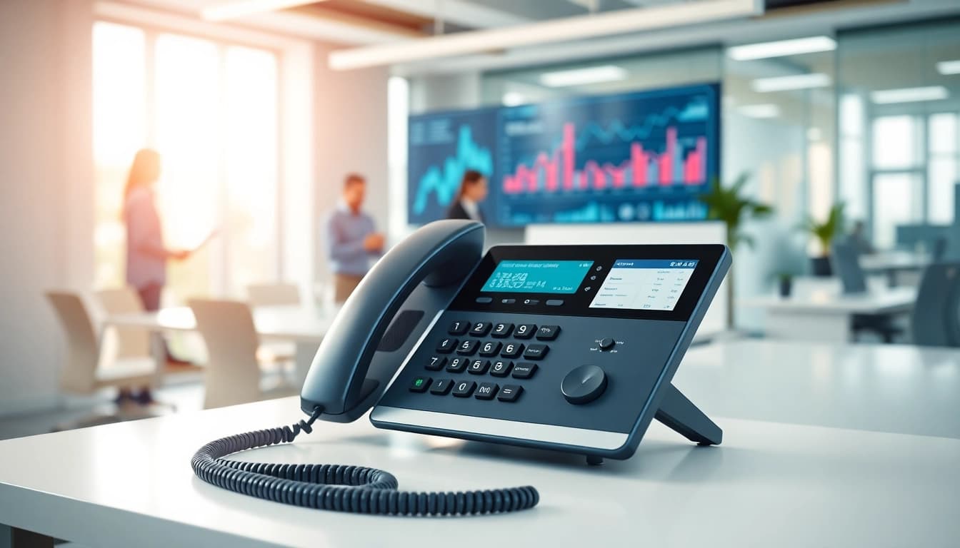 Efficient business phone systems enhancing communication in a modern office.