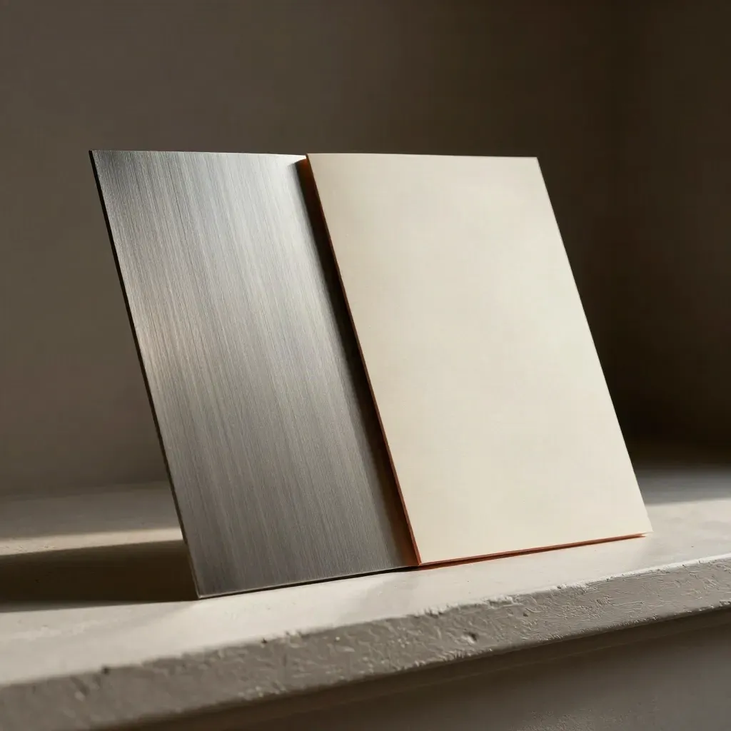 Partly open return-guide folio on pale plaster with an insert leaning into light.
