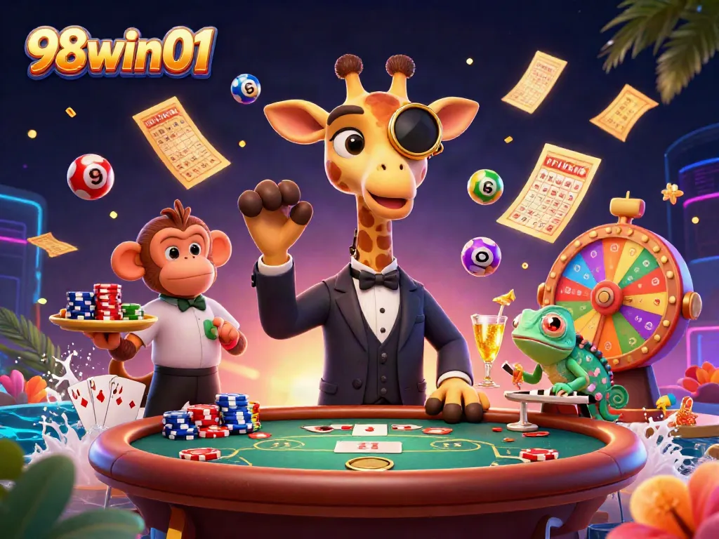 Engage in thrilling poker action and vibrant lottery excitement at 98win01's online casino.