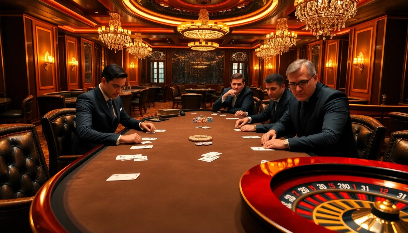 High-stakes poker action at https://f168.direct/ with professional players and casino ambiance.