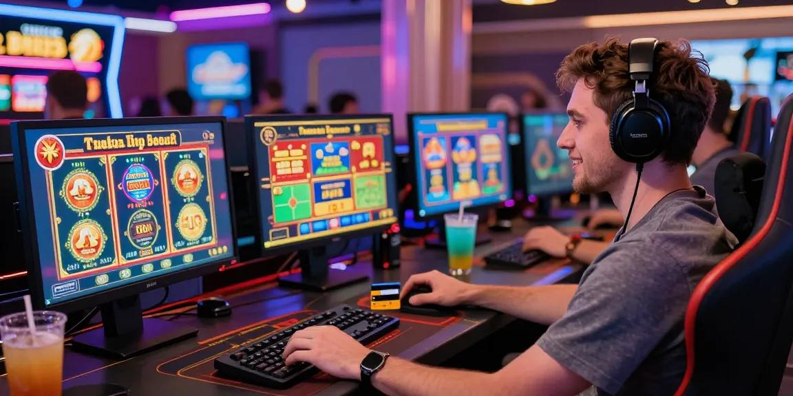 Exciting online casinos that accept credit cards with vibrant gaming displays.